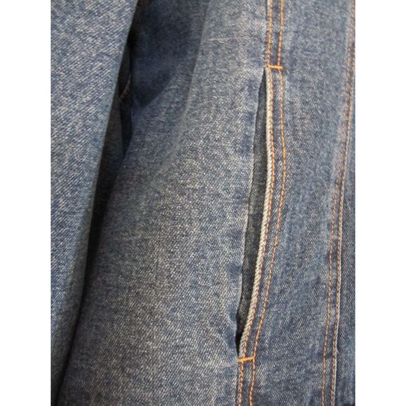 Disney Mickey Mouse Faux Fur Lined Embroidered Denim Jacket Size XL Legendary - Picture 7 of 7